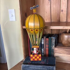 VINTAGE Dept 56 16” Tall Christmas Santa Hot Air Balloon